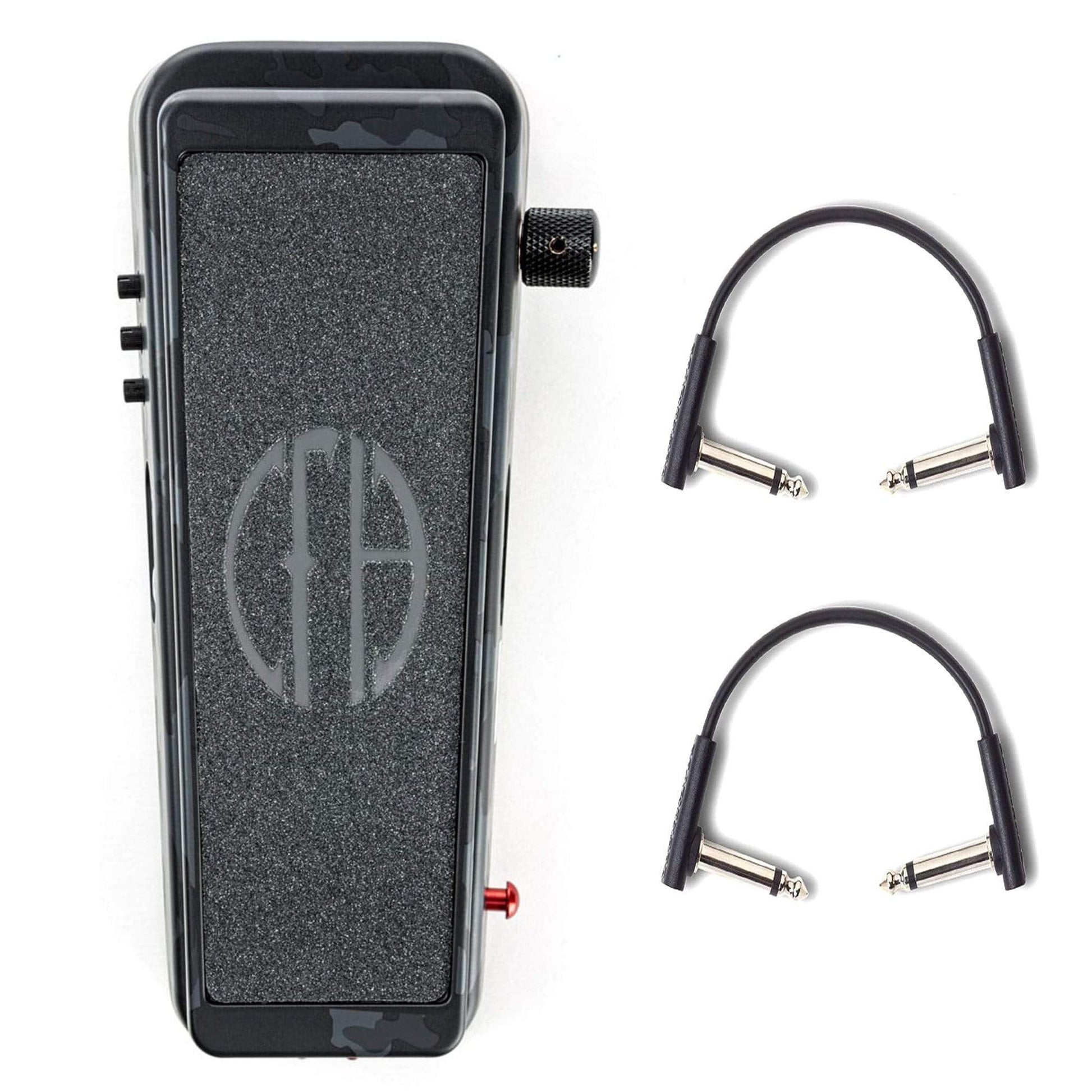 Dunlop DB01B Dimebag Cry Baby From Hell Wah Pedal Black Camo w/RockBoard Flat Patch Cables Bundle Effects and Pedals / Wahs and Filters