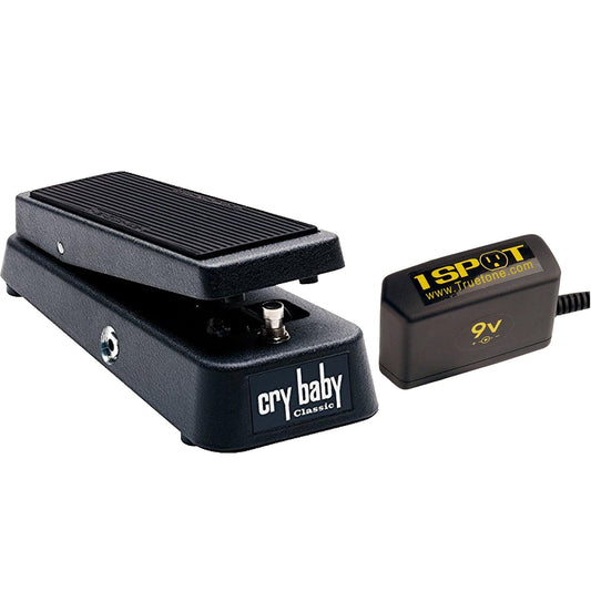 Dunlop GCB95F Cry Baby Classic w/Fasel Inductor Bundle w/ Truetone 1 Spot Space Saving 9v Adapter Effects and Pedals / Wahs and Filters