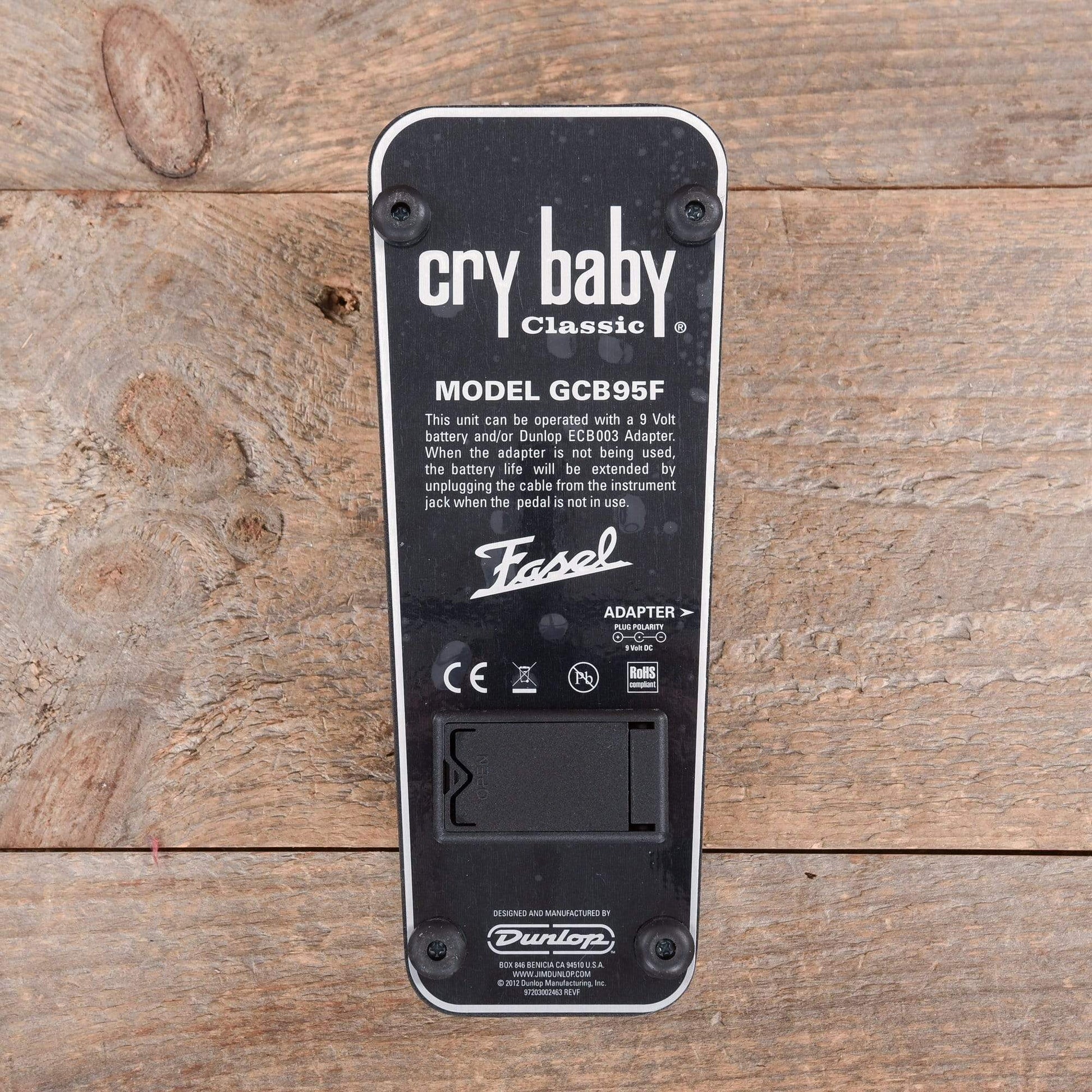 Dunlop GCB95F Cry Baby Classic w/Fasel Inductor Effects and Pedals / Wahs and Filters