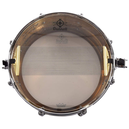 Dunnett 5.5x14 2N Beaded Raw Brass Straight Edge Snare Drum w/Single Flanged Hoops Drums and Percussion / Acoustic Drums / Snare