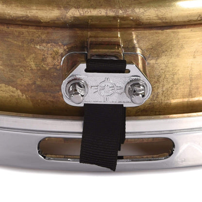 Dunnett 5.5x14 2N Beaded Raw Brass Straight Edge Snare Drum w/Single Flanged Hoops Drums and Percussion / Acoustic Drums / Snare