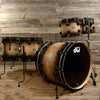 DW Collector's Series 10/12/14/16/22 5pc. Exotic Drum Kit Natural to Candy Black Burst Over Heartwood Curly Maple w/Black Nickel Hdw Drums and Percussion / Acoustic Drums / Full Acoustic Kits