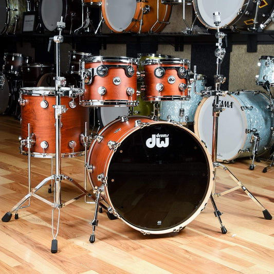 DW Collector's Series 10/12/16/22 4pc. Maple Drum Kit Tobacco Satin Oil Drums and Percussion / Acoustic Drums / Full Acoustic Kits