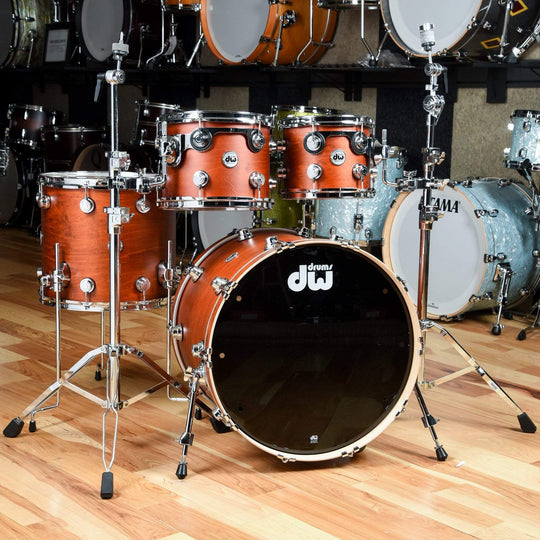 DW Collector's Series 10/12/16/22 4pc. Maple Drum Kit Tobacco Satin Oil Drums and Percussion / Acoustic Drums / Full Acoustic Kits