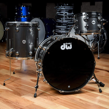 DW Collector's Series 12/16/22 3pc. Maple Drum Kit Gun Metal Metallic Lacquer (333 Shells) Drums and Percussion / Acoustic Drums / Full Acoustic Kits