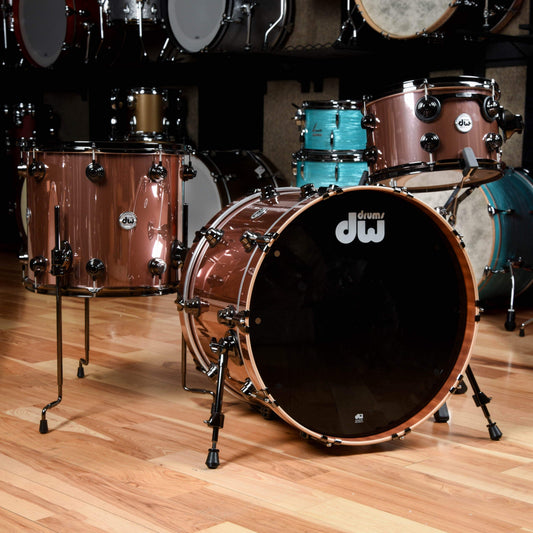 DW Collector's Series 13/16/22 3pc. Maple/Mahogany Drum Kit Rose Copper w/Black Nickel Hardware Drums and Percussion / Acoustic Drums / Full Acoustic Kits