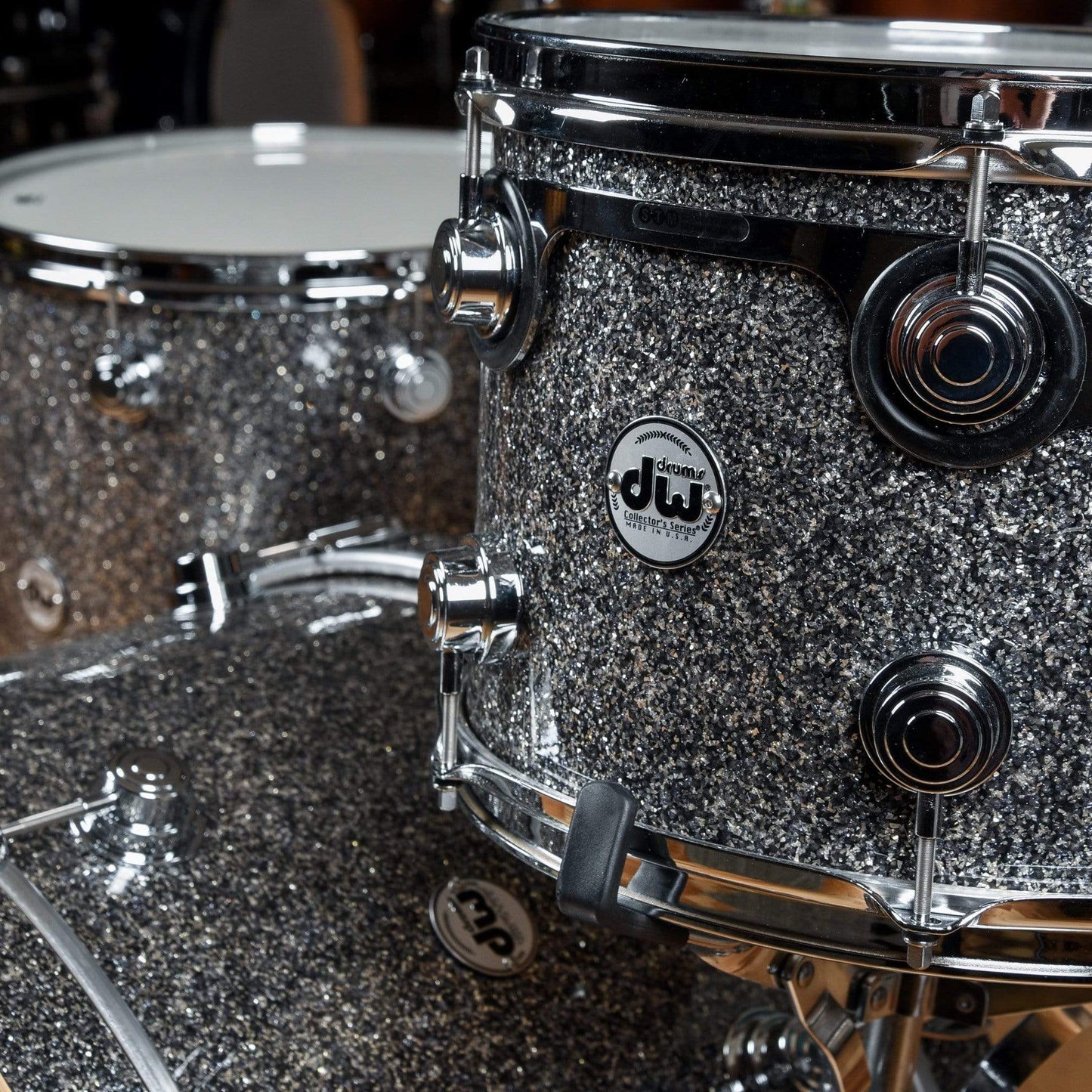 DW Collector's Series 13/16/24 3pc. Maple/Mahogany Drum Kit Black Galaxy Drums and Percussion / Acoustic Drums / Full Acoustic Kits