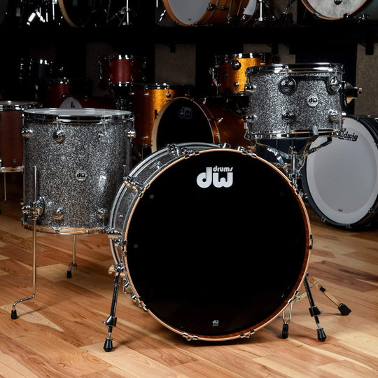 DW Collector's Series 13/16/24 3pc. Maple/Mahogany Drum Kit Black Galaxy Drums and Percussion / Acoustic Drums / Full Acoustic Kits