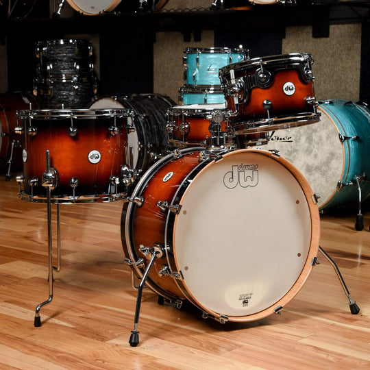 DW Design Series 12/14/20/5x14 4pc. Frequent Flyer Drum Kit Tobacco Burst Drums and Percussion / Acoustic Drums / Full Acoustic Kits