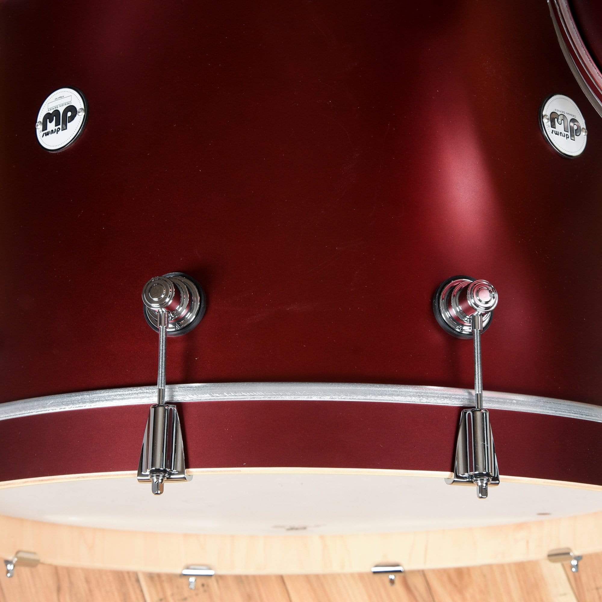 DW Design Series 13/16/22 3pc. Drum Kit Crimson Satin Metallic Drums and Percussion / Acoustic Drums / Full Acoustic Kits
