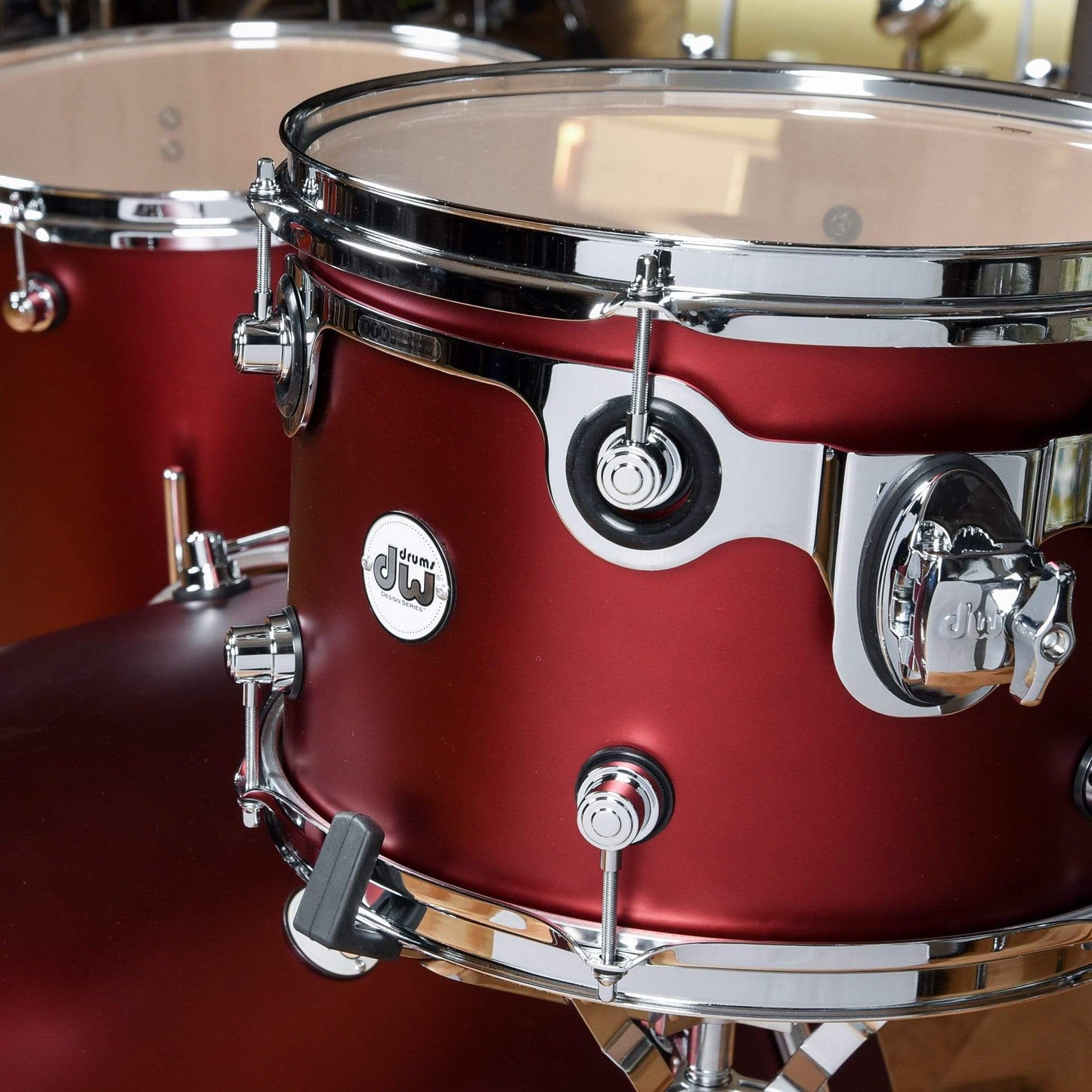 DW Design Series 13/16/22 3pc. Drum Kit Crimson Satin Metallic Drums and Percussion / Acoustic Drums / Full Acoustic Kits