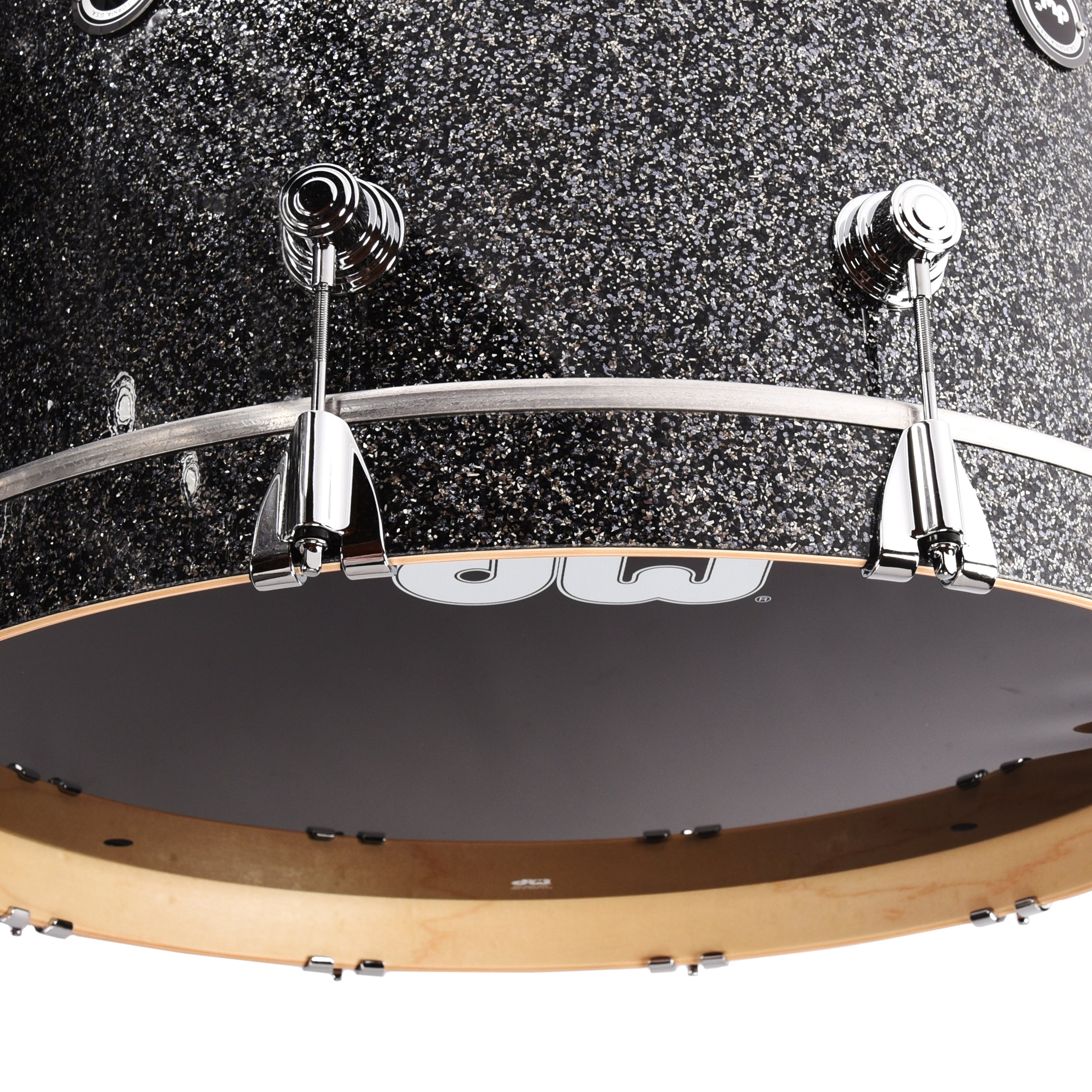 DW DWe 10/12/16/22/6.5x14 5pc Acoustic Electronic Shell Pack Black Galaxy Drums and Percussion / Acoustic Drums / Full Acoustic Kits