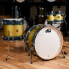 DW Jazz Series 13/16/24 3pc. Drum Kit Blue/Gold Satin Duco Drums and Percussion / Acoustic Drums / Full Acoustic Kits