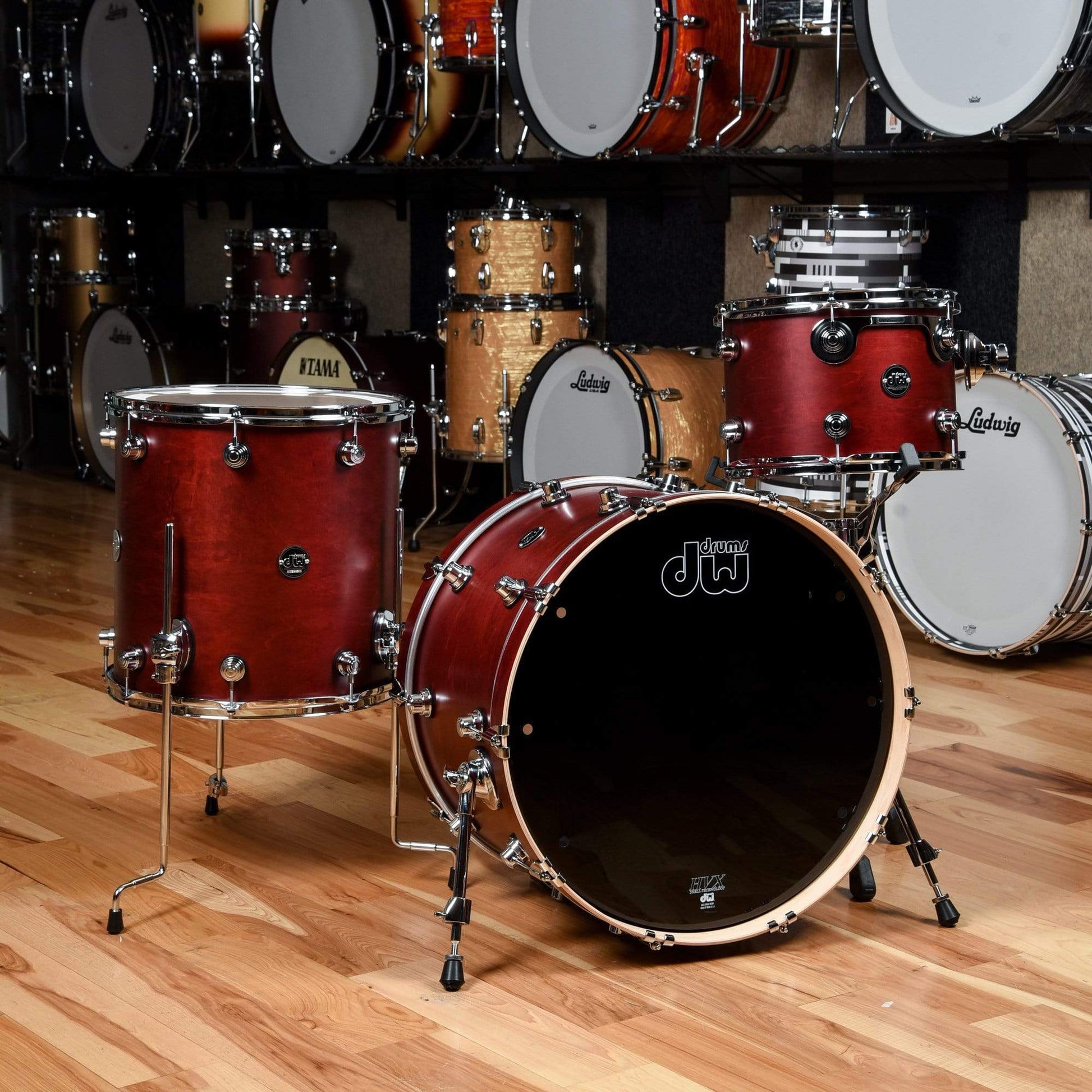 DW Performance Series 13/16/22 3pc. Drum Kit Tobacco Stain Drums and Percussion / Acoustic Drums / Full Acoustic Kits