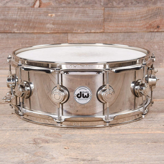 DW 5.5x14 1mm Stainless Steel Snare Drum w/Nickel Hardware Drums and Percussion / Acoustic Drums / Snare