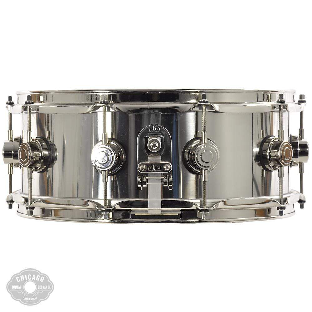 DW 5.5x14 1mm Stainless Steel Snare Drum w/Nickel Hdw Drums and Percussion / Acoustic Drums / Snare