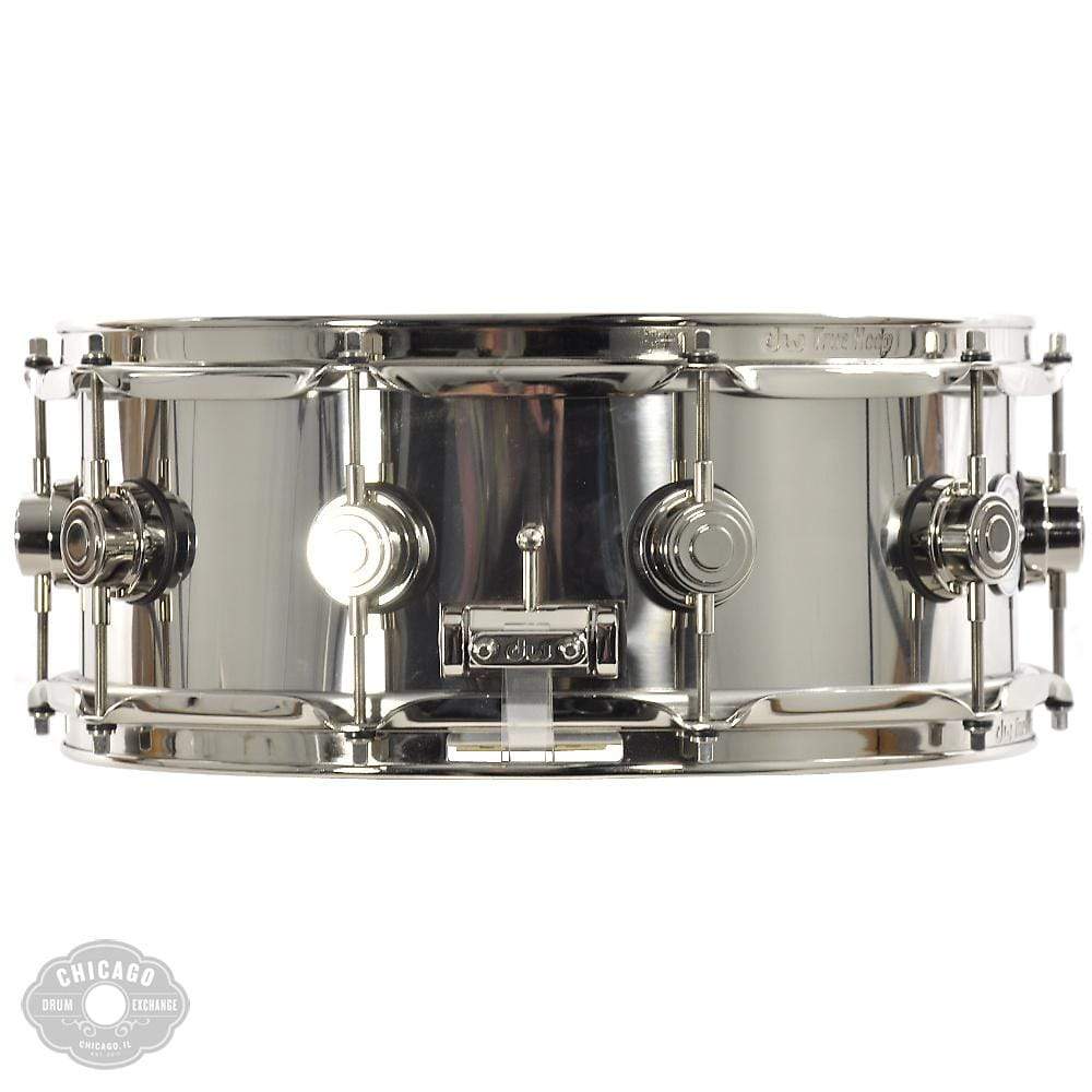 DW 5.5x14 1mm Stainless Steel Snare Drum w/Nickel Hdw Drums and Percussion / Acoustic Drums / Snare