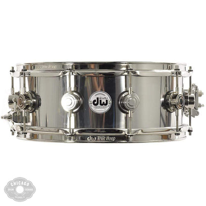 DW 5.5x14 1mm Stainless Steel Snare Drum w/Nickel Hdw Drums and Percussion / Acoustic Drums / Snare