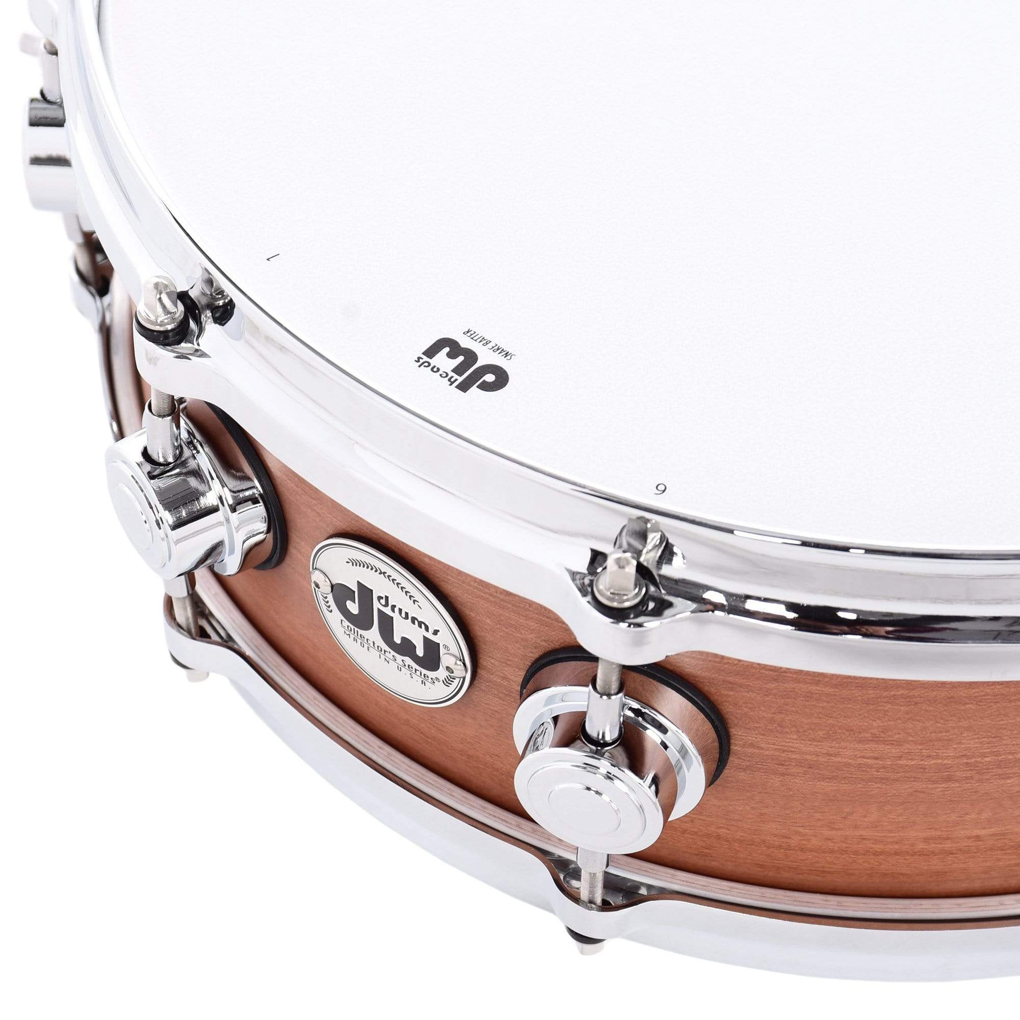 DW 5.5x14 Collector's Series Mahogany/Spruce Snare Drum Natural Hard Satin w/Die Cast Hoops Drums and Percussion / Acoustic Drums / Snare