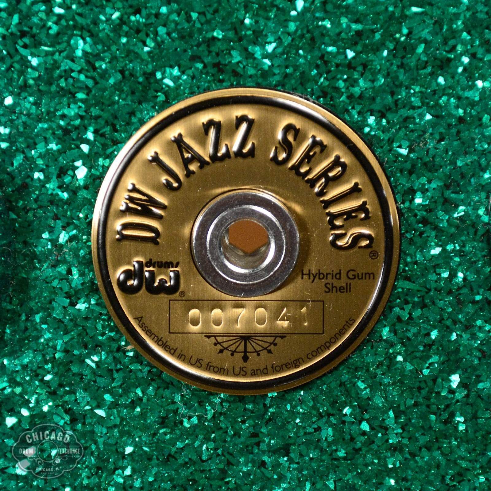 DW 5x14 Jazz Series Maple/Gum Snare Drum Green Glass Glitter Drums and Percussion / Acoustic Drums / Snare