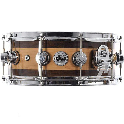DW 5x14 Super Solid Edge Collector's Snare Drum Natural Lacquer over Maple w/Walnut Rings Drums and Percussion / Acoustic Drums / Snare