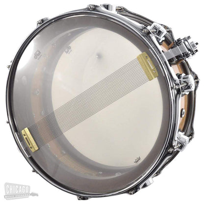 DW 5x14 Super Solid Edge Collector's Snare Drum Natural Lacquer over Maple w/Walnut Rings Drums and Percussion / Acoustic Drums / Snare