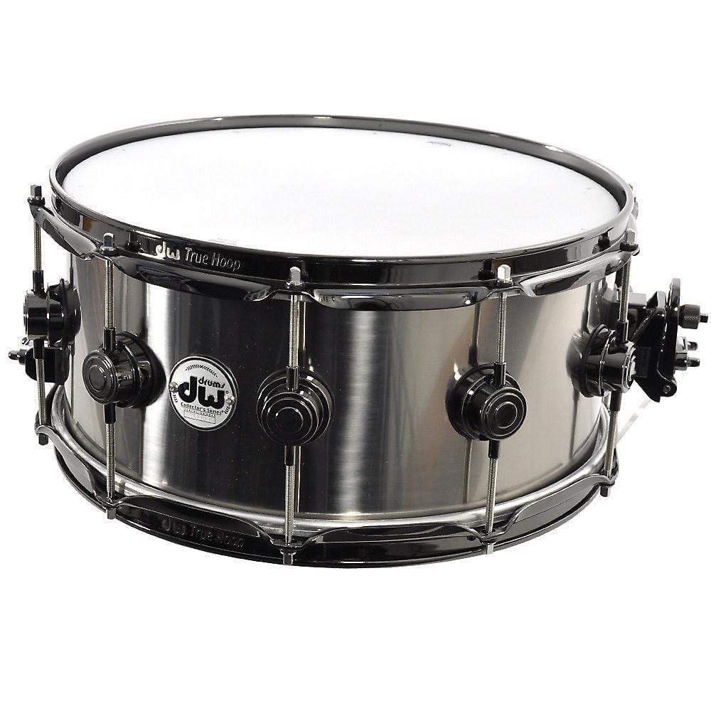 DW 6.5x14 1mm Titanium Rolled Shell Snare Drum w/Black Hdw – Chicago ...