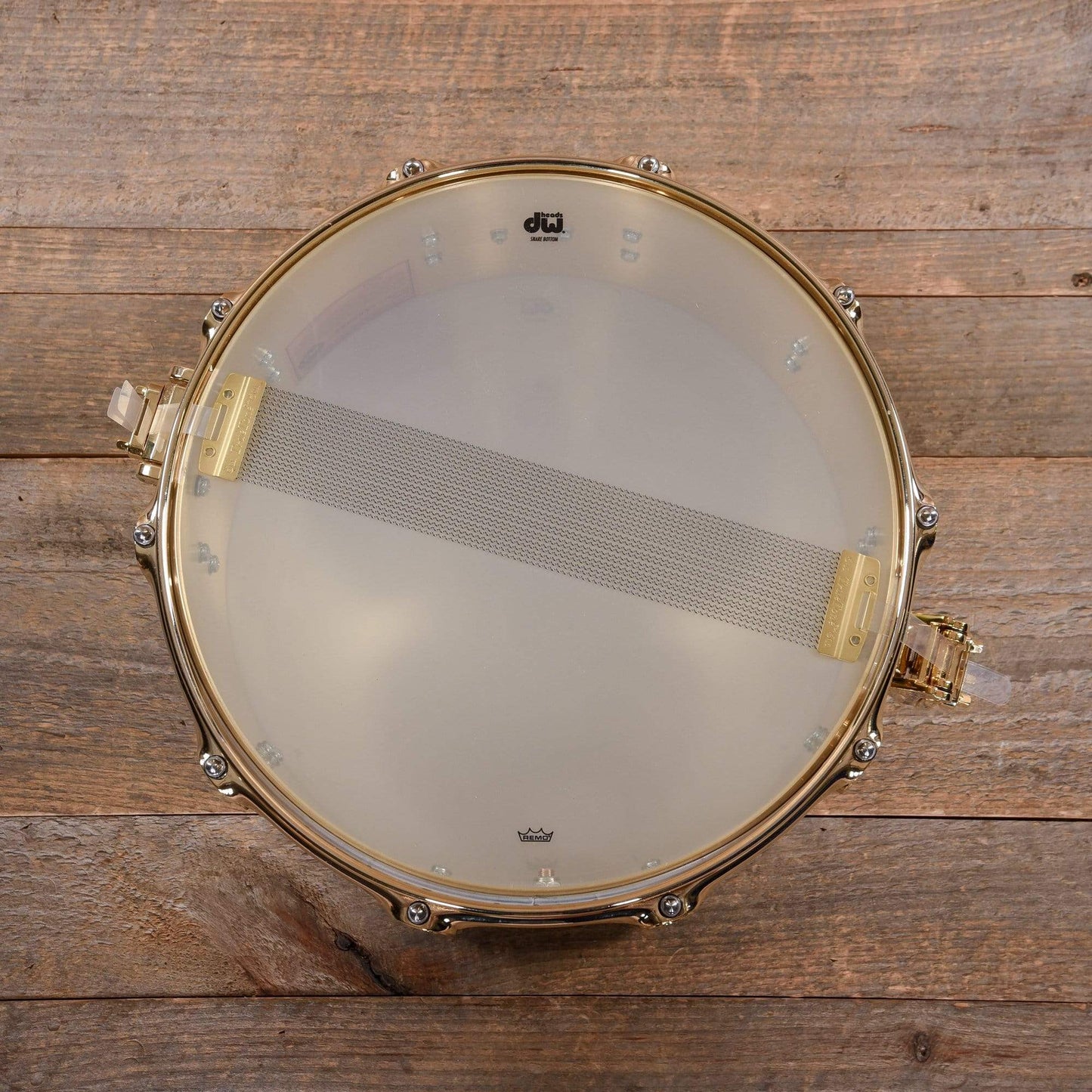 DW 6.5X14 Brass Polished Snare Drum w/ Gold Hardware Drums and Percussion / Acoustic Drums / Snare