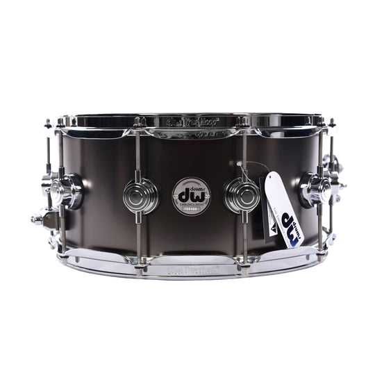 DW 6.5x14 Satin Black Over Brass Snare Drum w/Chrome Hardware Drums and Percussion / Acoustic Drums / Snare