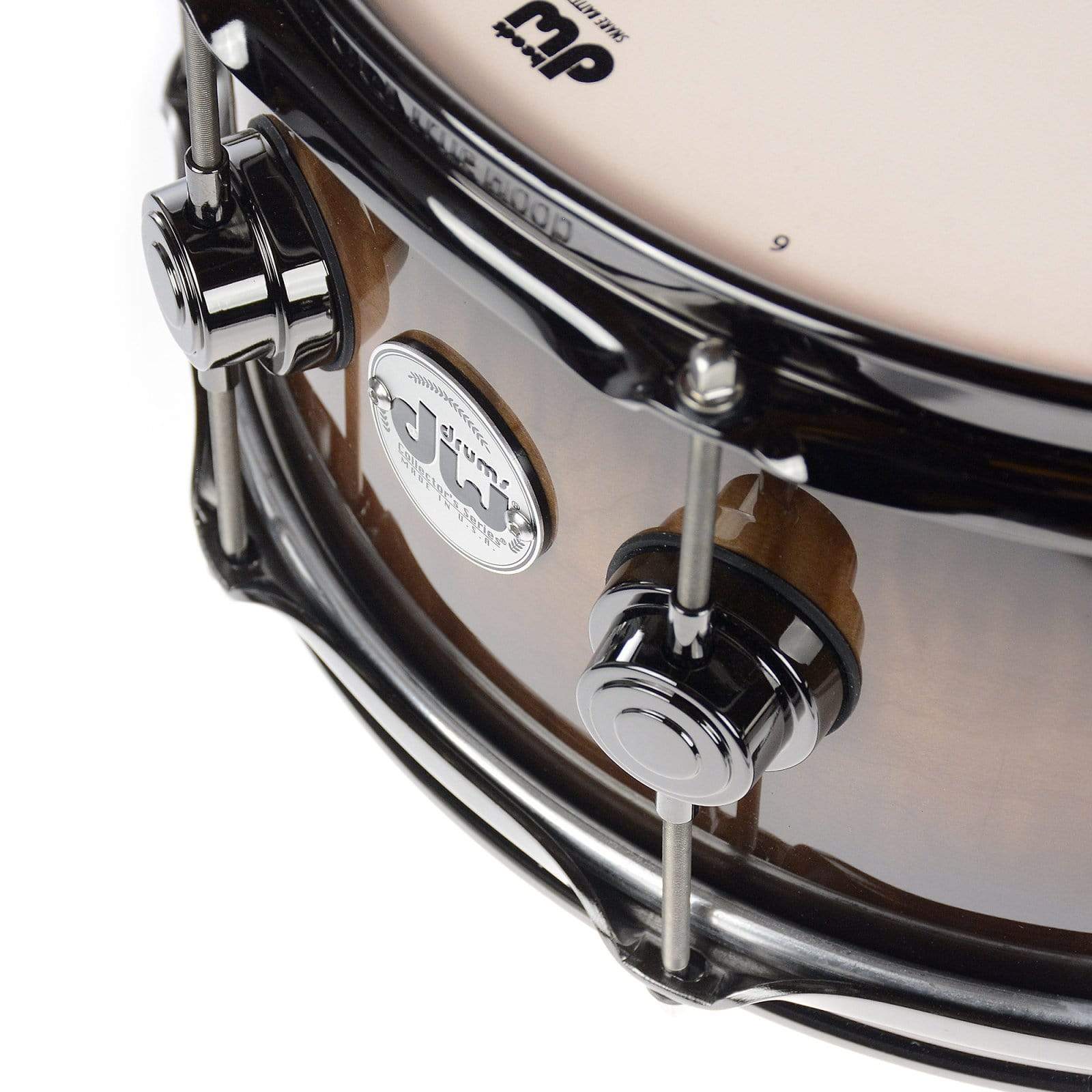 DW 6.5x14 VLT Exotic Snare Drum Natural to Candy Black Burst Over Heartwood Curly Maple w/Black Nickel Hdw Drums and Percussion / Acoustic Drums / Snare