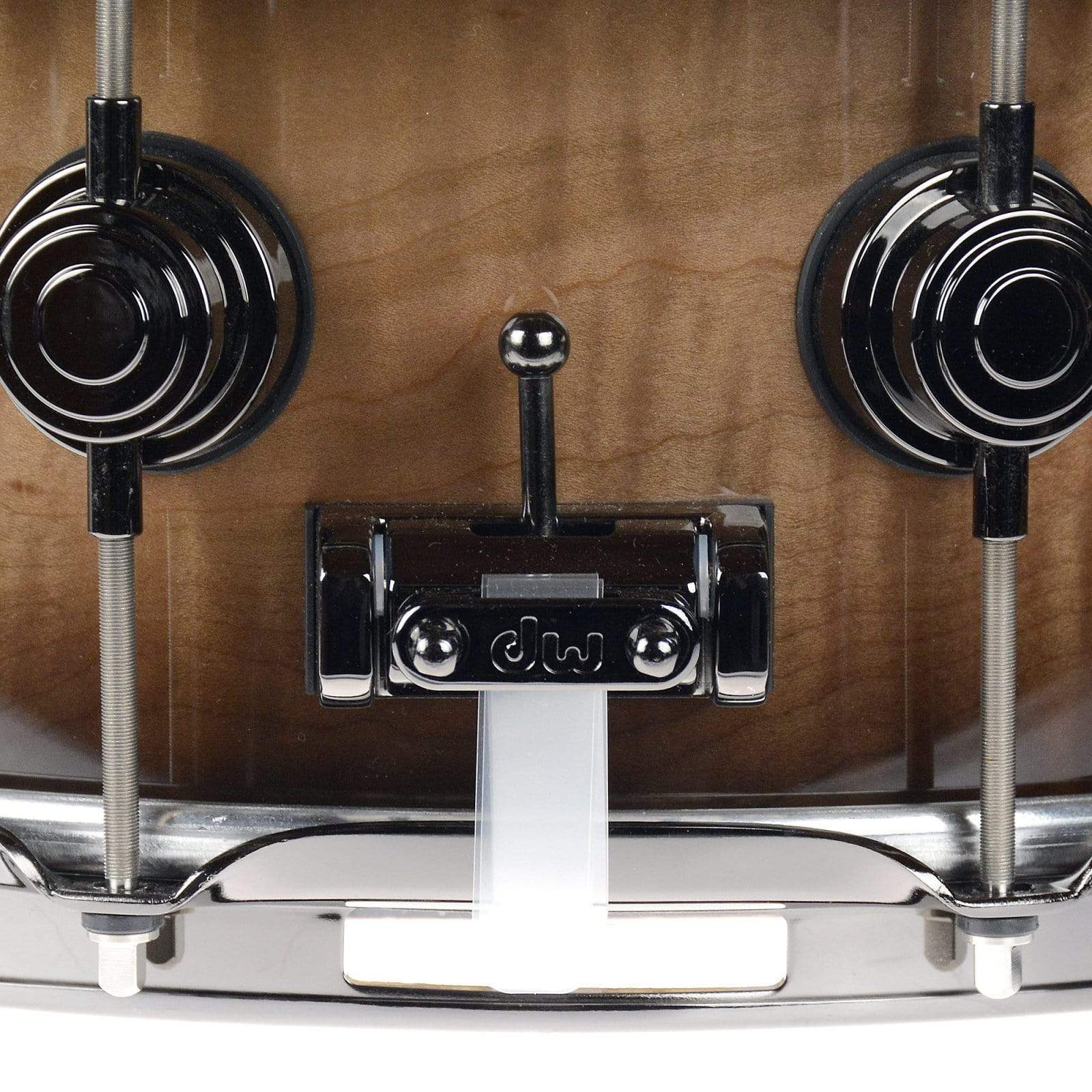 DW 6.5x14 VLT Exotic Snare Drum Natural to Candy Black Burst Over Heartwood Curly Maple w/Black Nickel Hdw Drums and Percussion / Acoustic Drums / Snare