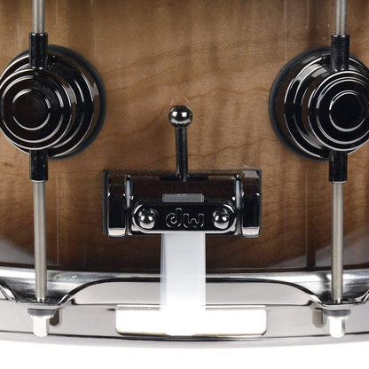 DW 6.5x14 VLT Exotic Snare Drum Natural to Candy Black Burst Over Heartwood Curly Maple w/Black Nickel Hdw Drums and Percussion / Acoustic Drums / Snare