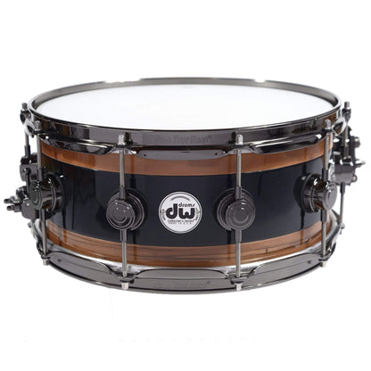 DW 6x14 Reverse Edge Snare Black Core Walnut w/Black Nickel Hdw Drums and Percussion / Acoustic Drums / Snare