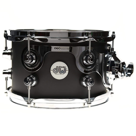 DW 7x10 Design Satin Black Tom Chrome Hardware Drums and Percussion / Acoustic Drums / Tom