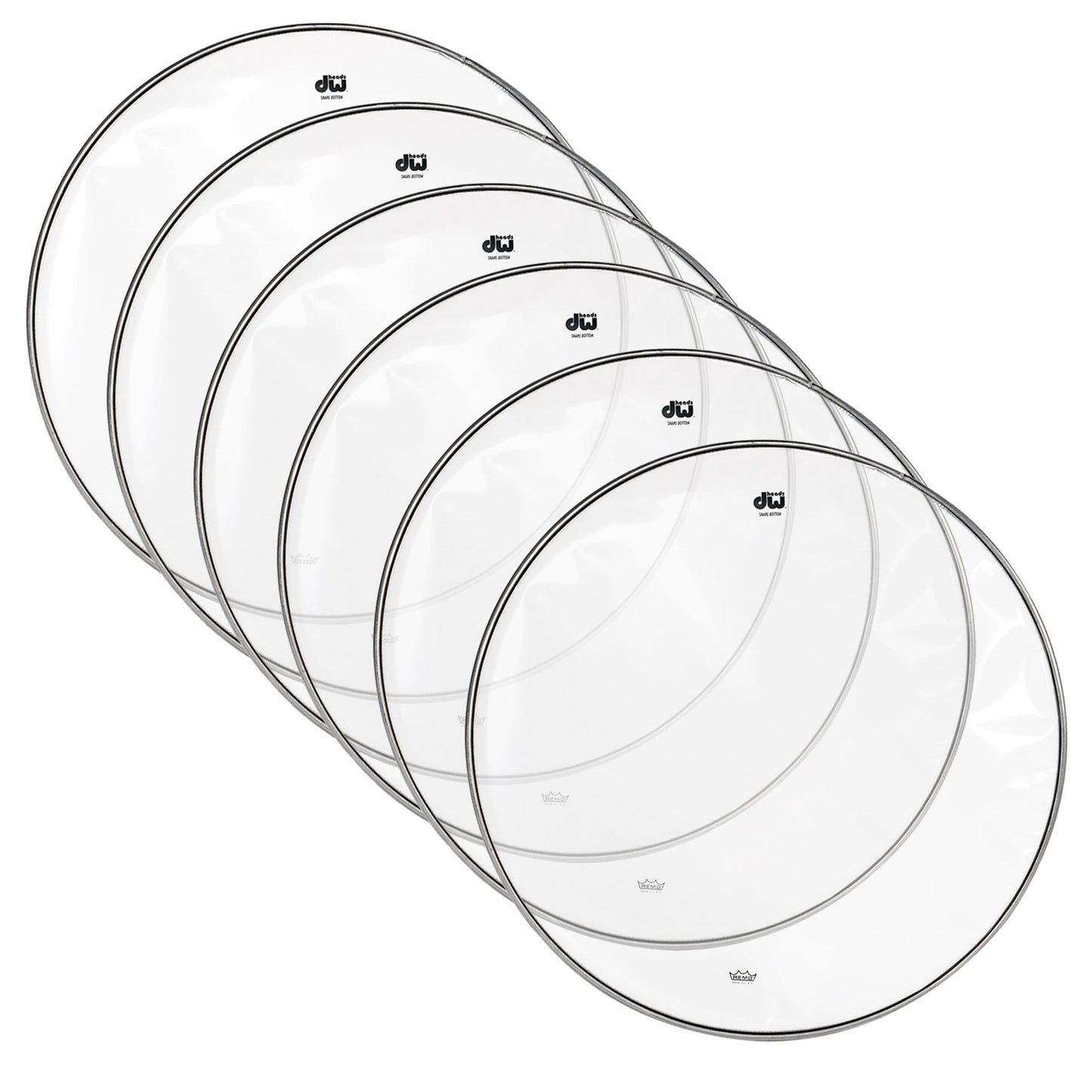 DW 13" Clear Snare Side Resonant Head (6 Pack Bundle) Drums and Percussion / Parts and Accessories / Heads