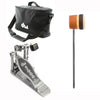 DW 5000 Modern Retro Accelerator Single Bass Drum Pedal Bundle w/Bag & Low Boy Lightweight Felt Amber/Med Brown Beater w/Gold Stripe & CDE Logo Drums and Percussion / Parts and Accessories / Pedals