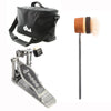 DW 5000 Modern Retro Accelerator Single Bass Drum Pedal Bundle w/Bag & Low Boy Lightweight Puff Daddy Amber/Med Brown Beater w/Gold Stripe & CDE Logo Drums and Percussion / Parts and Accessories / Pedals