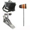 DW 5000 Modern Retro Accelerator Single Bass Drum Pedal Bundle w/Bag & Low Boy Standard Felt Med Brown/Amber/Med Brown Beater w/Gold Stripes & CDE Logo Drums and Percussion / Parts and Accessories / Pedals