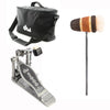 DW 5000 Modern Retro Accelerator Single Bass Drum Pedal Bundle w/Bag & Low Boy Standard Puff Daddy Med Brown/Amber/Med Brown Beater w/Gold Stripes & CDE Logo Drums and Percussion / Parts and Accessories / Pedals