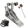 DW 5000 Modern Retro Turbo Single Bass Drum Pedal Bundle w/Bag & Low Boy Black/White/Black/Orange Stripes CDE Logo Beater Drums and Percussion / Parts and Accessories / Pedals