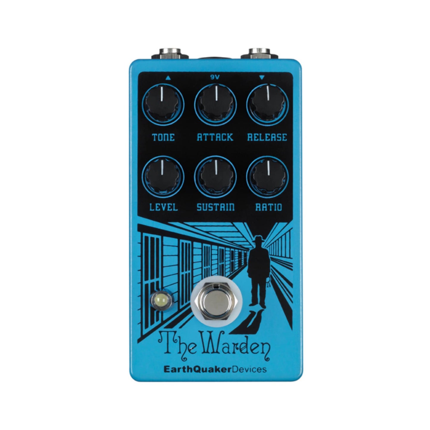 Earthquaker Devices The Warden Optical Compressor v2 Bundle w/ Truetone 1 Spot Space Saving 9v Adapter Effects and Pedals / Compression and Sustain