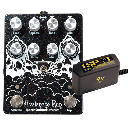 Earthquaker Devices Avalanche Run Stereo Delay and Reverb Bundle w/ Truetone 1 Spot 9v Adapter Effects and Pedals / Delay