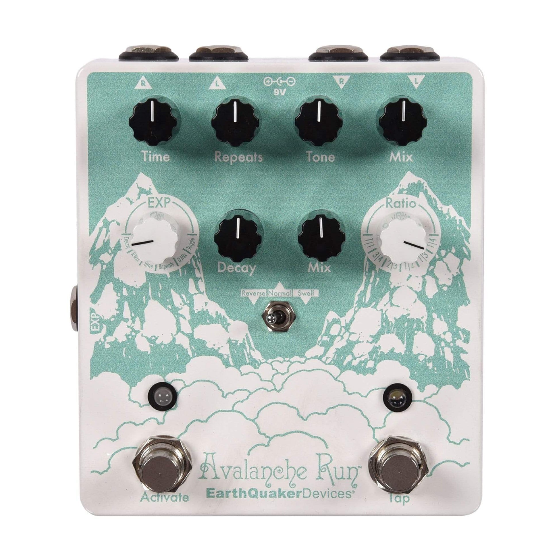 avalanche run pedal Earthquaker Devices Avalanche Run v2 Stereo Delay & Reverb White & Mint