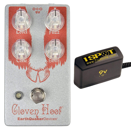 Earthquaker Devices Cloven Hoof Red v2 Bundle w/ Truetone 1 Spot Space Saving 9v Adapter Effects and Pedals / Fuzz