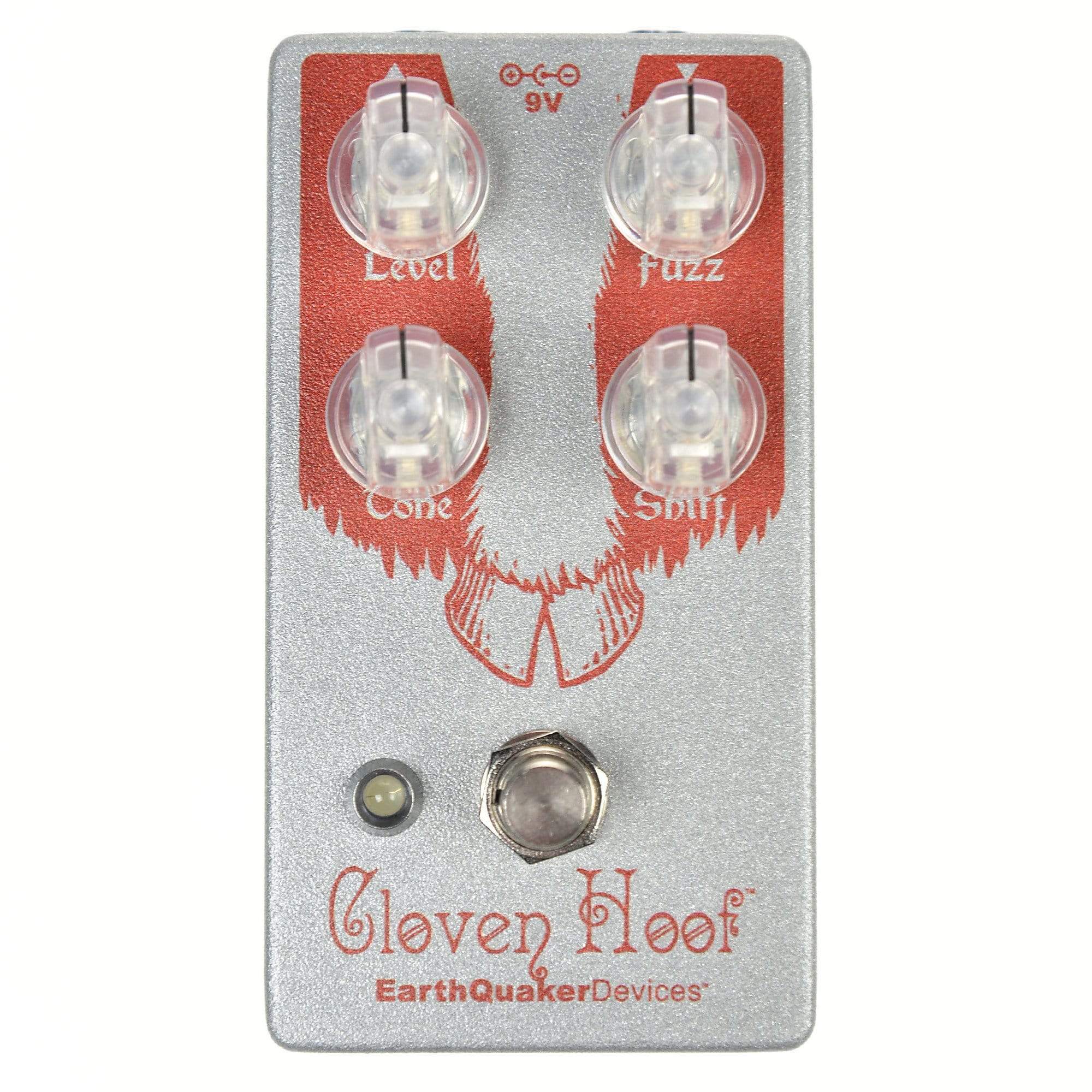 Earthquaker Devices Cloven Hoof Red v2 Bundle w/ Truetone 1 Spot Space Saving 9v Adapter Effects and Pedals / Fuzz