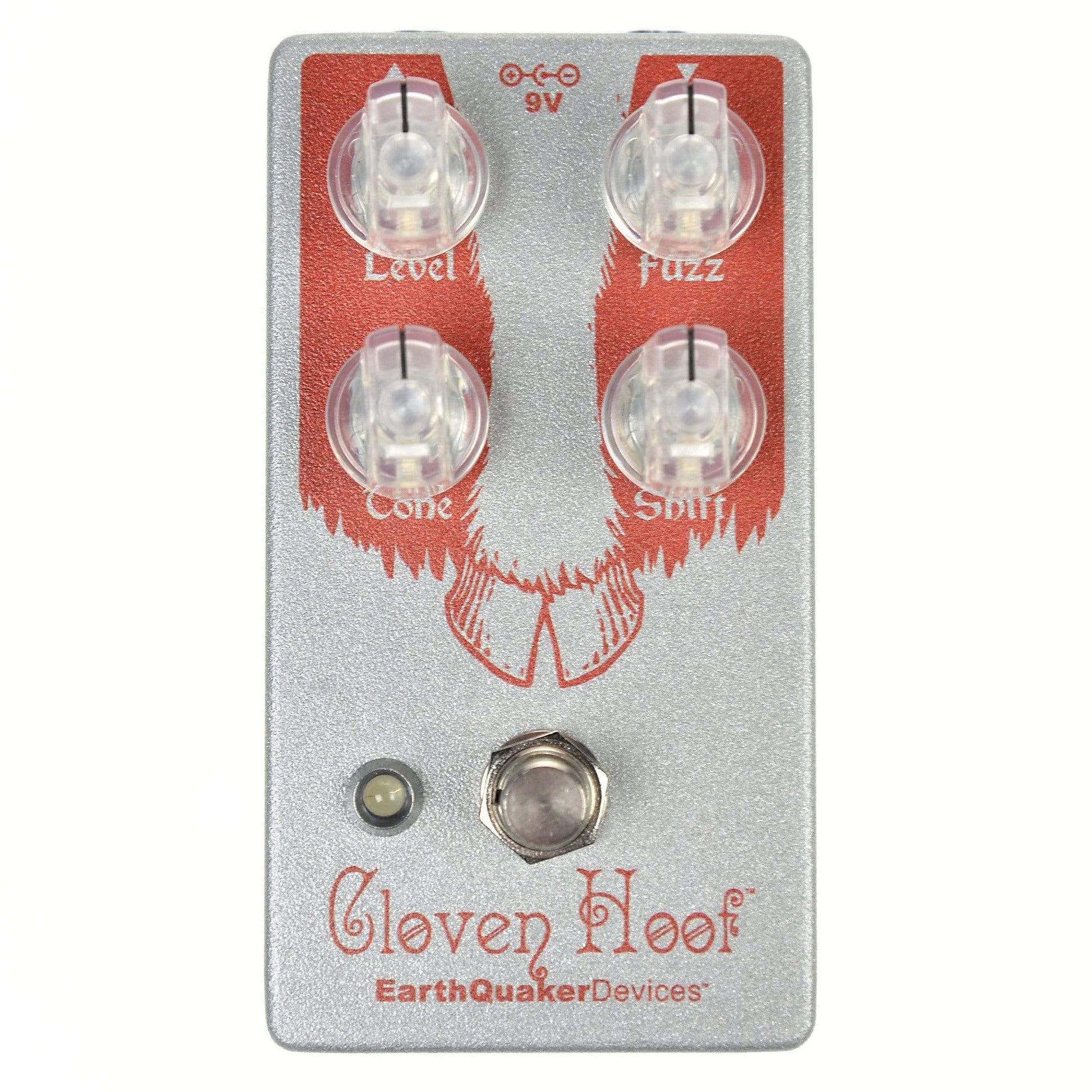 Earthquaker Devices Cloven Hoof Red v2 Bundle w/ Truetone 1 Spot Space Saving 9v Adapter Effects and Pedals / Fuzz