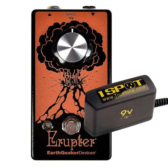 Earthquaker Devices Erupter Fuzz Bundle w/ Truetone 1 Spot Space Saving 9v Adapter Effects and Pedals / Fuzz
