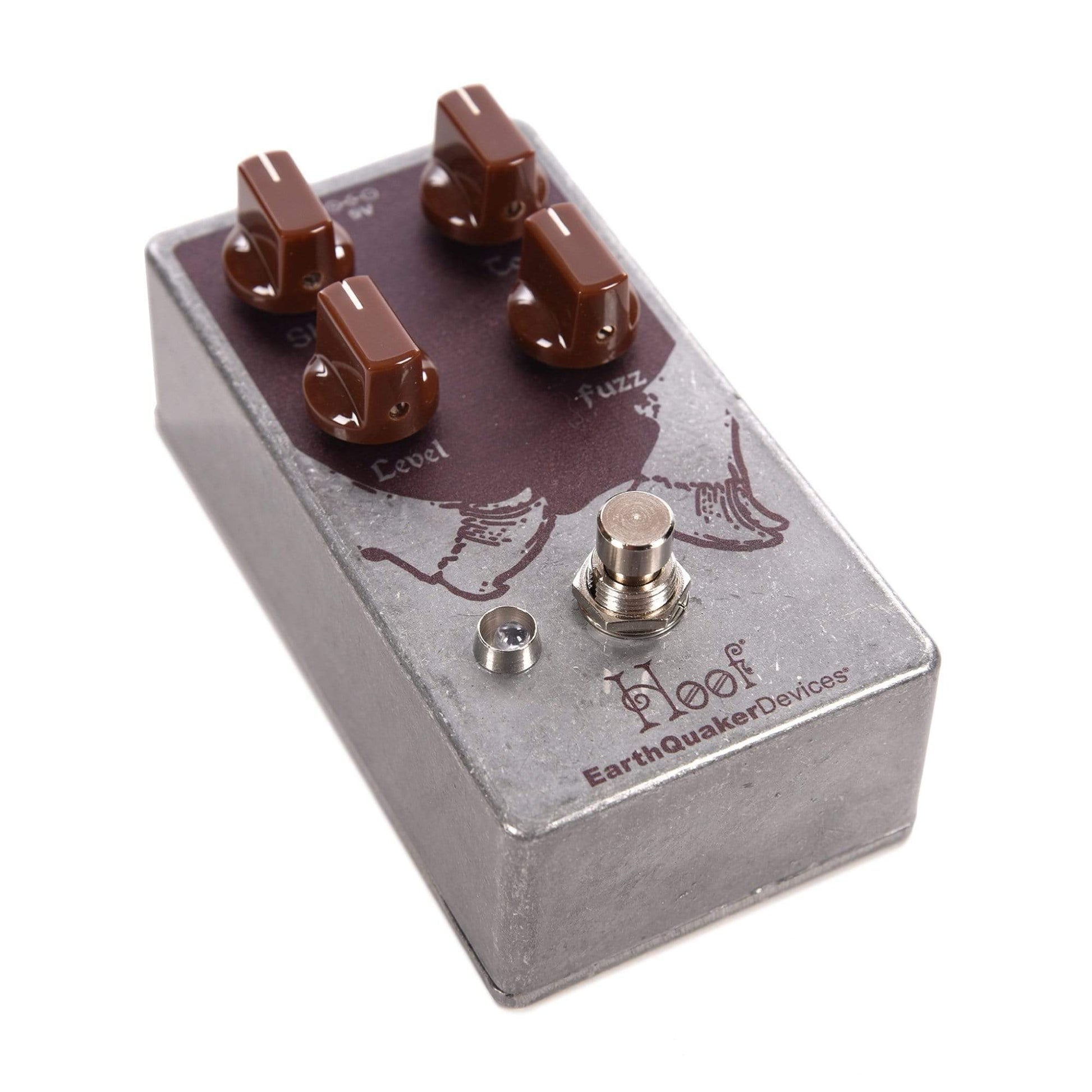 hoof fuzz pedal Earthquaker Devices Hoof v2 Hybrid Fuzz Raw Metal & Brown – Chicago Music Exchange