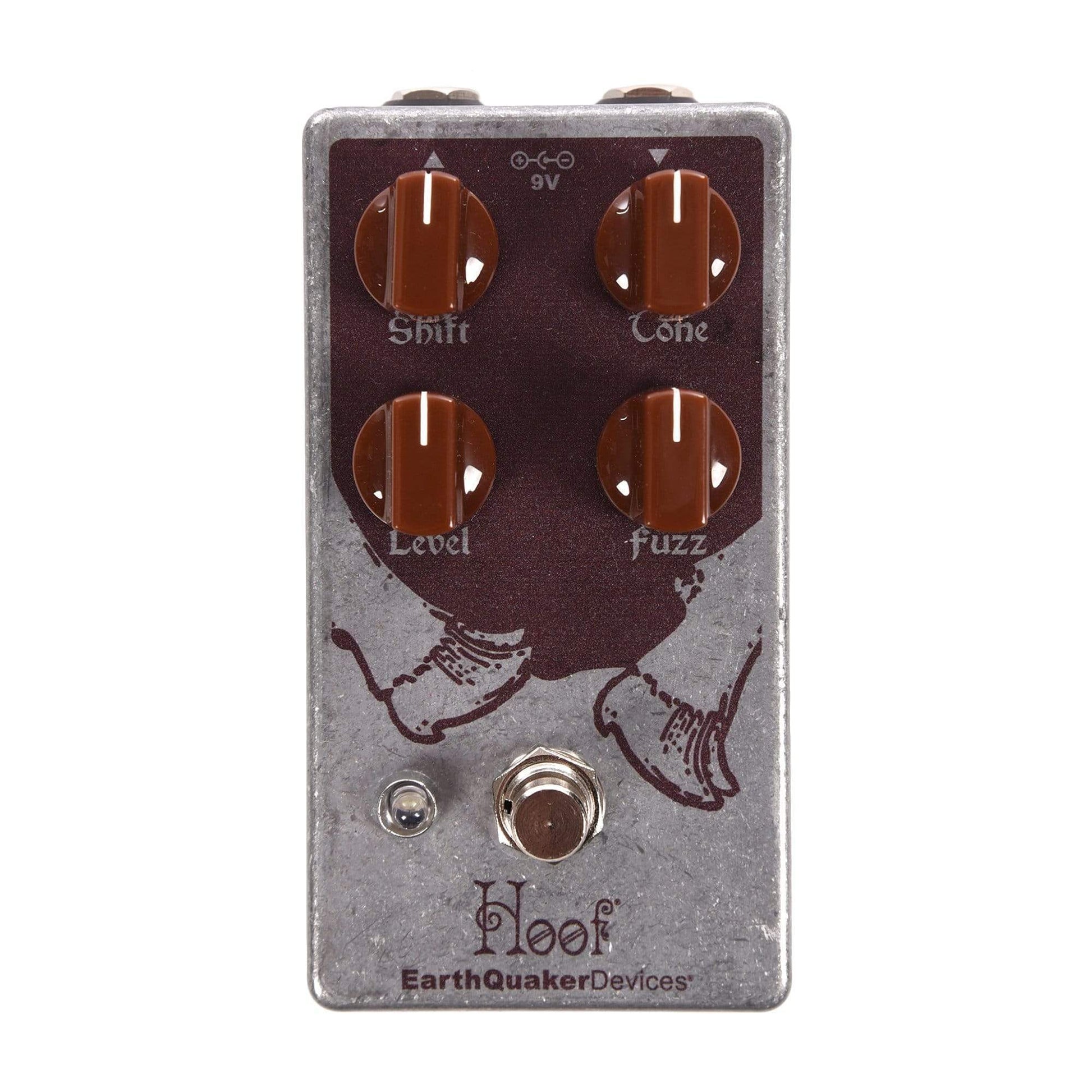 hoof pedal Earthquaker Devices Hoof v2 Hybrid Fuzz Raw Metal & Brown
