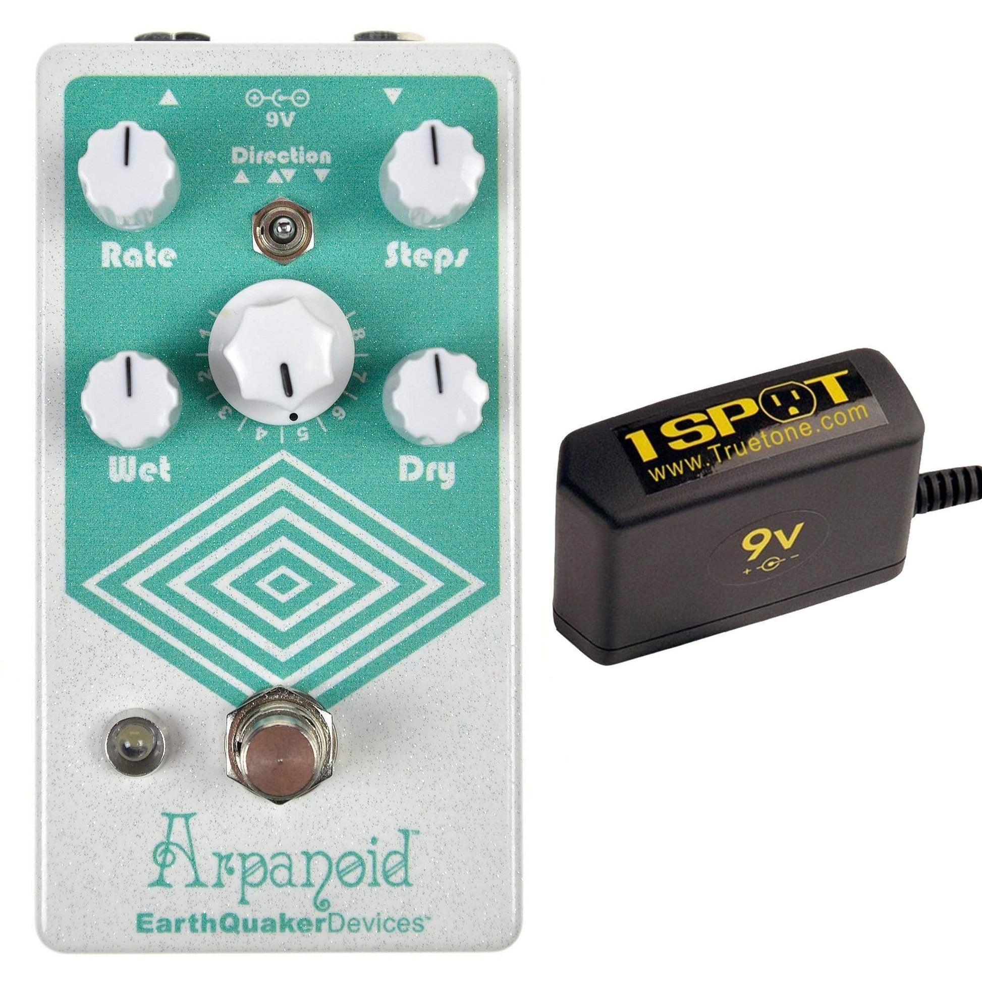 Earthquaker Devices Arpanoid Polyphonic Pitch Arpeggiator v2 Bundle w/ Truetone 1 Spot Space Saving 9v Adapter